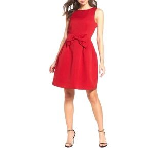 Tahari Red Bow Dress